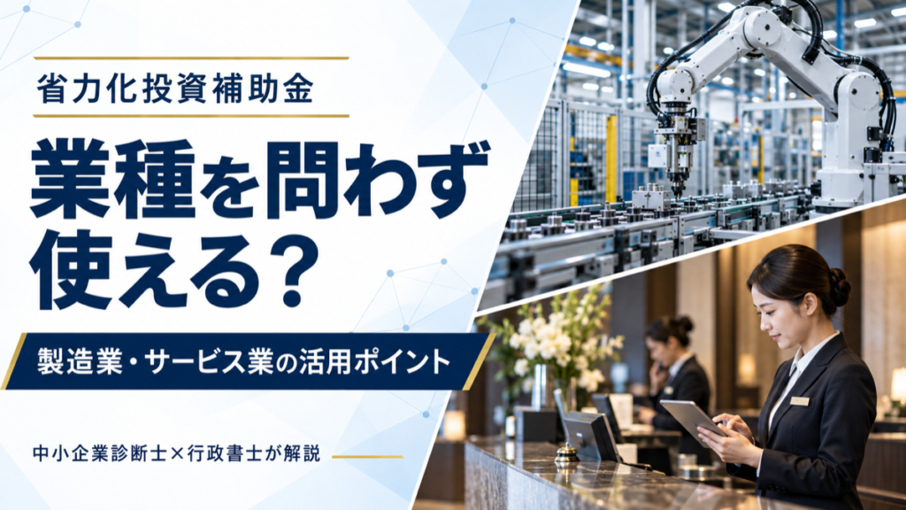 省力化投資補助金 業種を問わず使える?