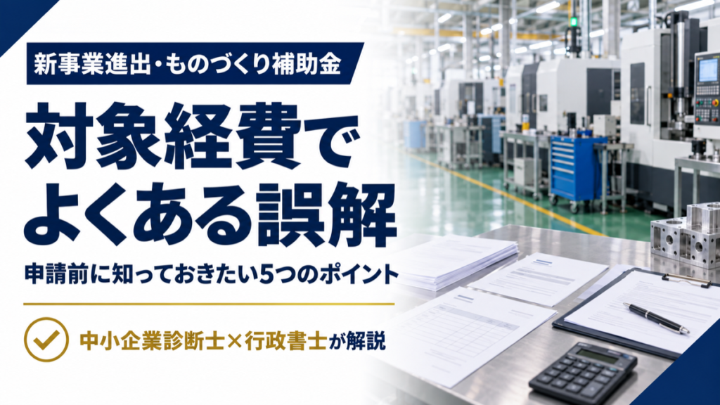 新事業進出・ものづくり補助金 対象経費の誤解